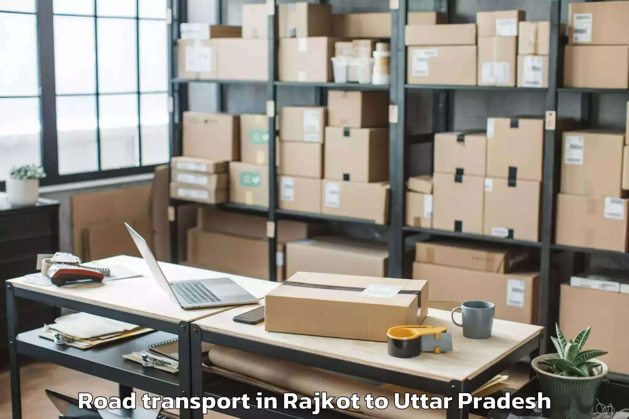 Get Rajkot to Hathras Road Transport